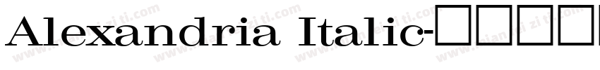 Alexandria Italic字体转换